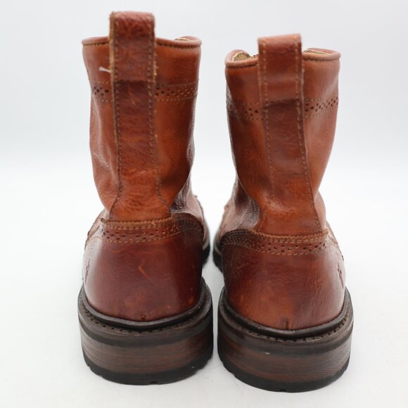 Frye James Lug Wingtip Leather Lace up Chukka Boots Men's Size 10 D Brown Ankle - Picture 5 of 12